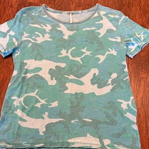 Free People camouflage tee